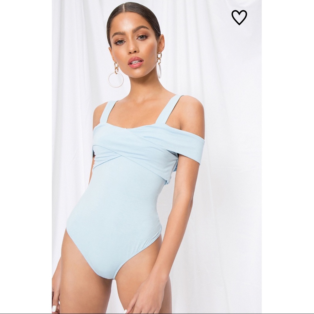 NWT Superdown Revolve Periwinkle Blue Bodysuit S
